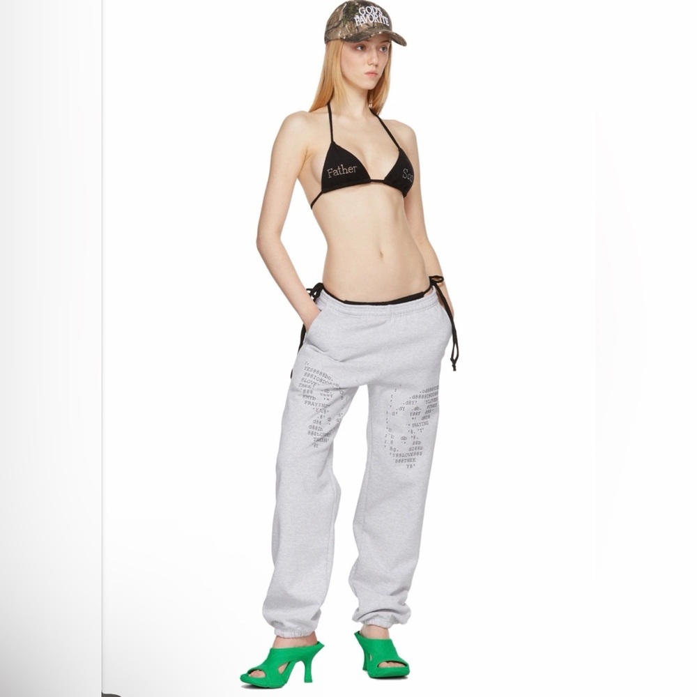 Praying Grey Butterfly Lounge Pants